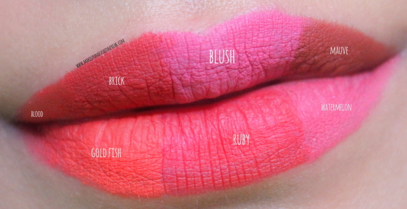 PAC Auto Lip Liner Swatches