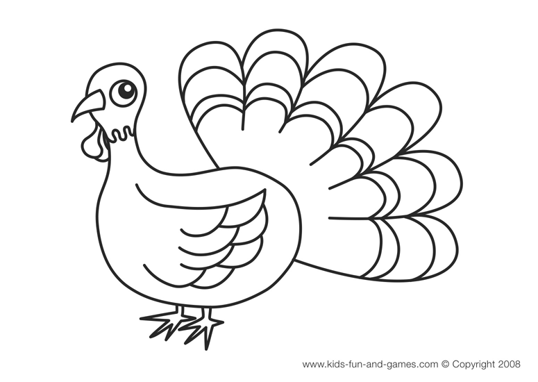 a turkey for thanksgiving coloring pages - photo #27