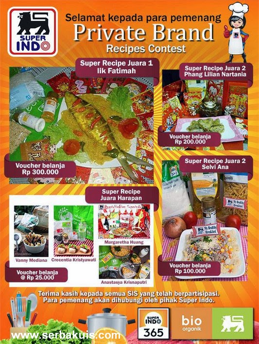 Pemenang Super Indo Private Brand Recipes Contest