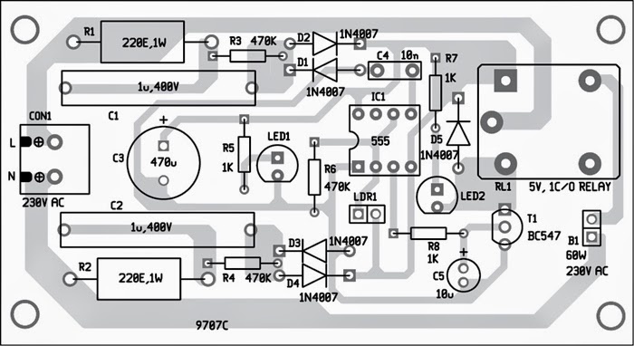 Automatic Evening Lamp Circuit Diagram