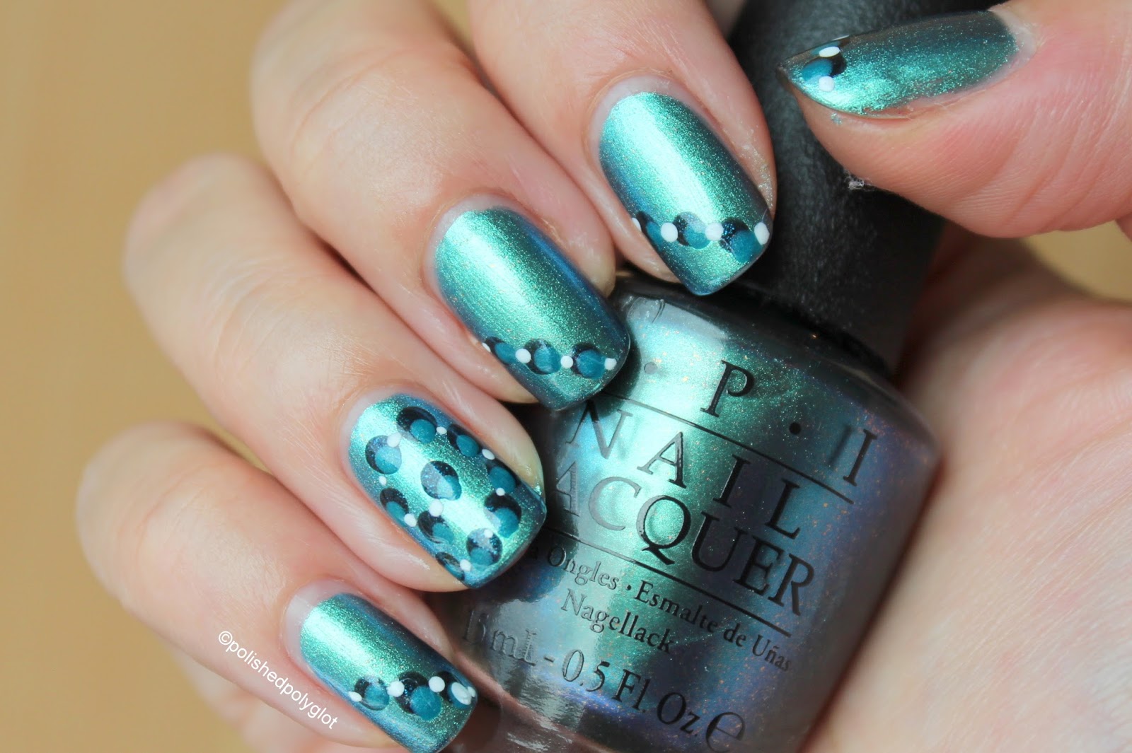 4. Teal and Silver Striped Nail Design - wide 4