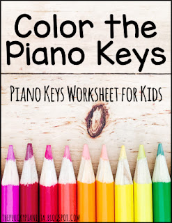 Color the Piano Keys Sheet