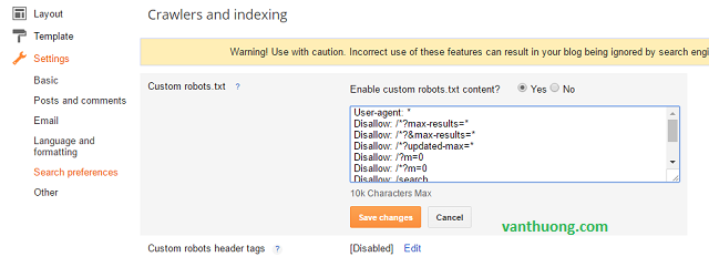 Tối ưu hóa tập tin robots.txt của Blogspot Tối ưu hóa tập tin robots.txt của Blogspot