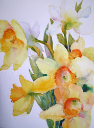watercolor daffodils flowers paintings watercolour painting watercolors laura flower watercolours starrett daffodil floral lauraswatercolors favorite techniques aquarelle forsythia jonquilles