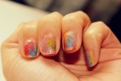 sponge nails painted tutorial nail polish thursday march paperblog