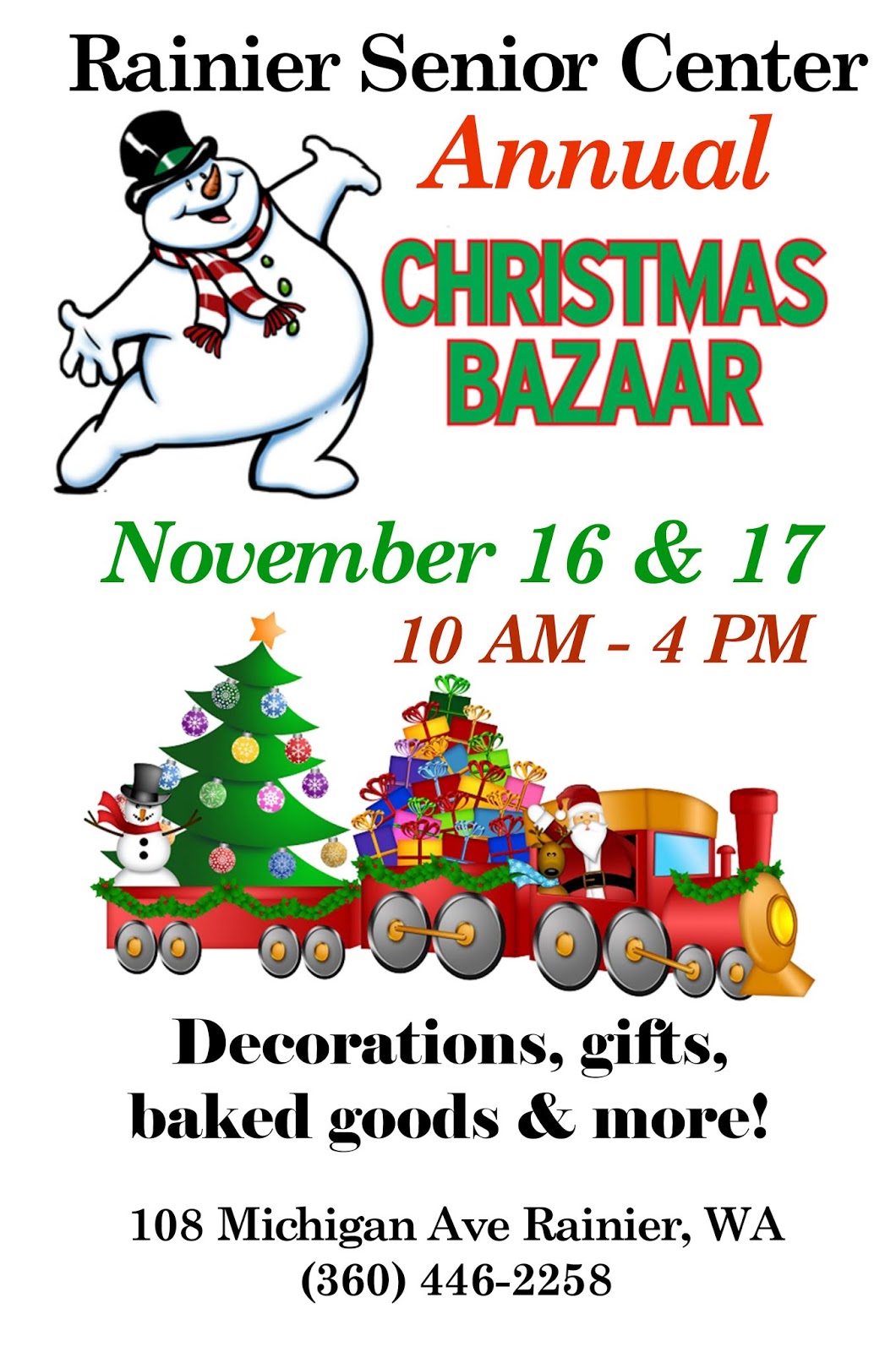 Senior Center of Rainier News October 2018