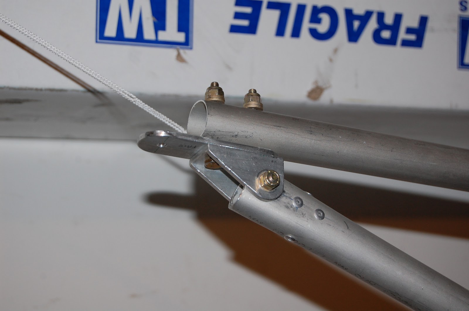 Building adventures of an Ultralight Glider Forward strut attachments