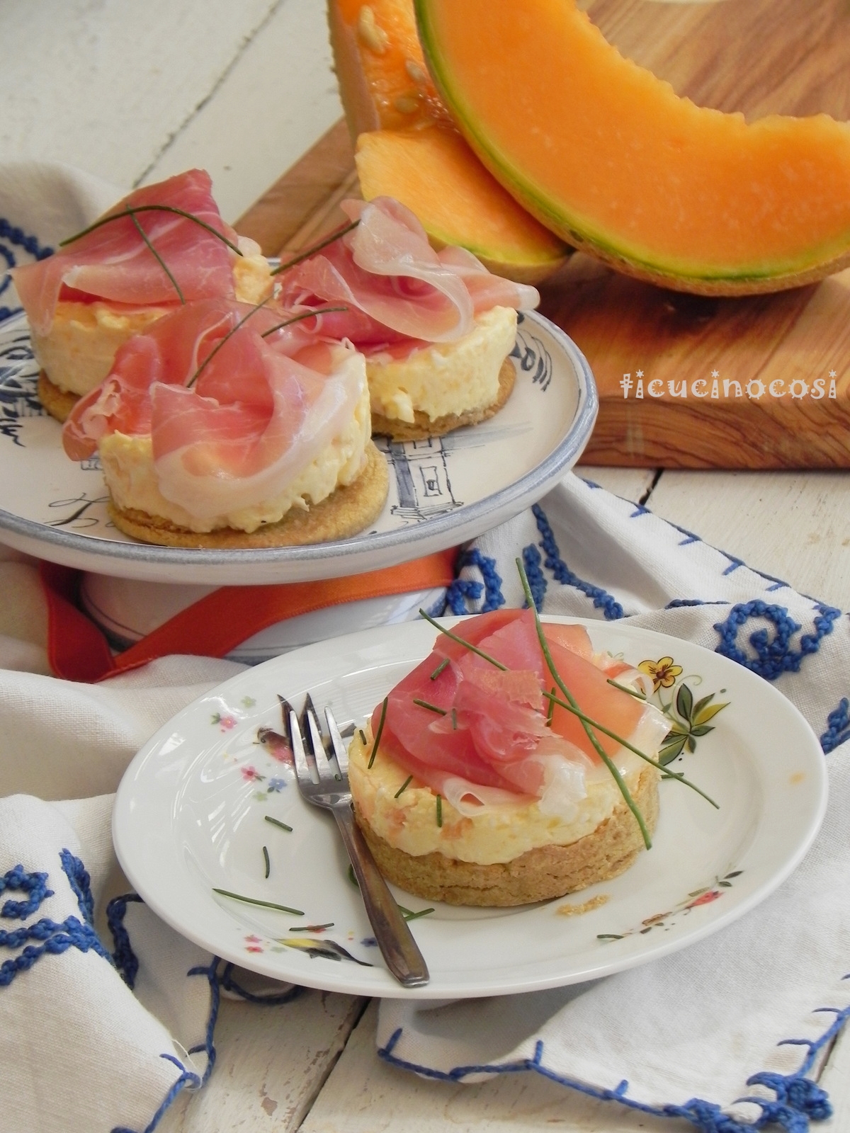CHEESECAKE MELONE E PROSCIUTTO