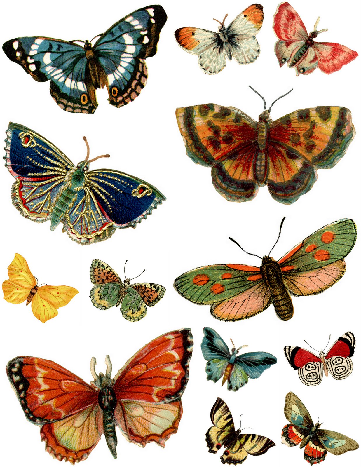 free vintage butterfly clipart - photo #24