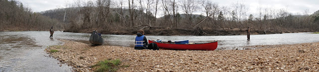 Eleven Point River fishing canoe