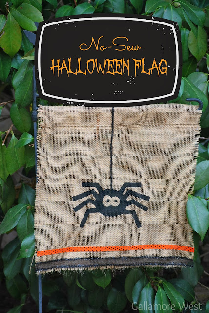easy diy spider halloween flag