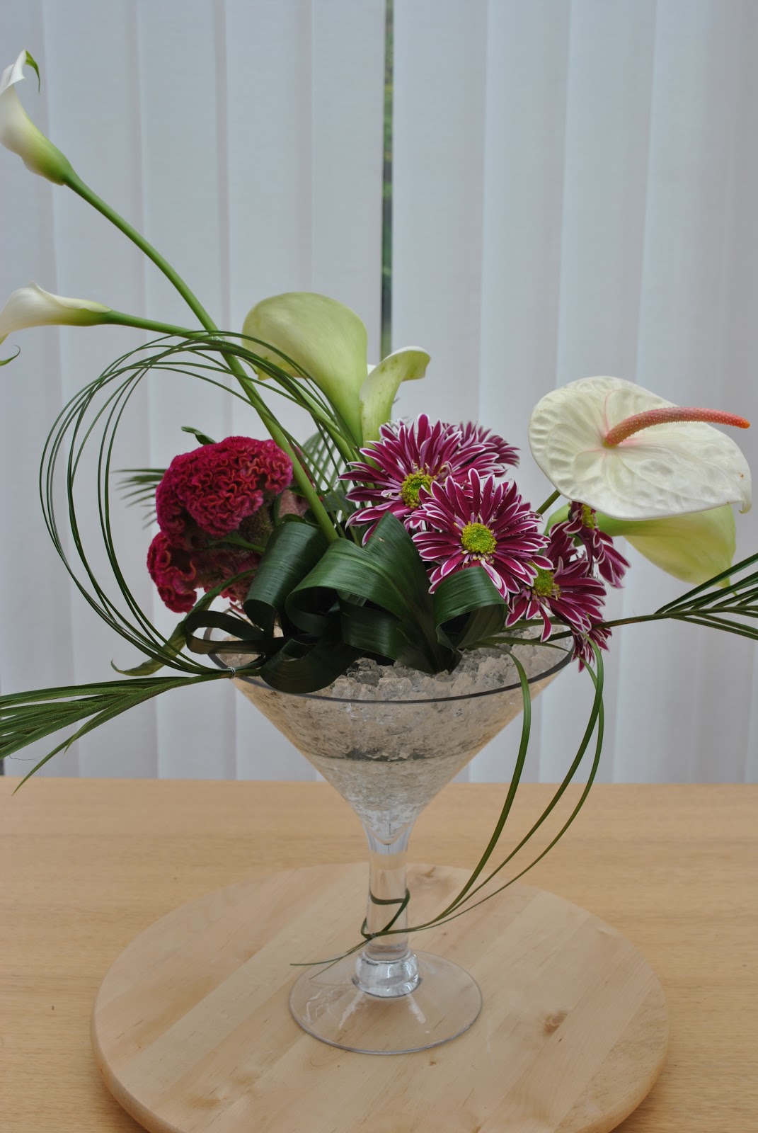 Lucy's flower studio Martini Glass