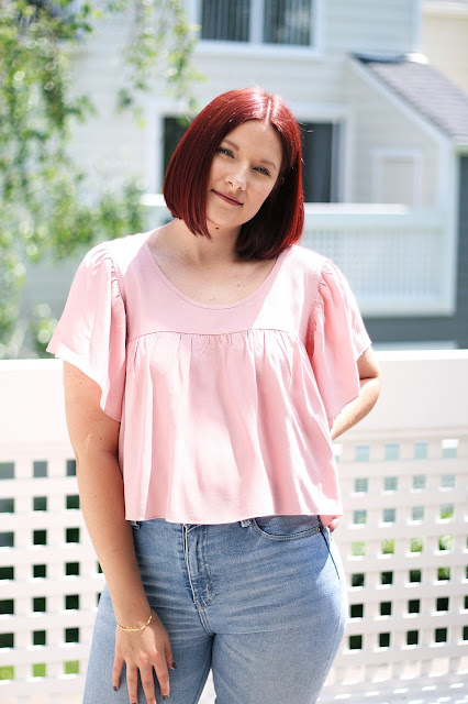 Blush, Tobi, Womenswear, Affordable fashion, Cropped top, Fashion blogger, Spring outfit