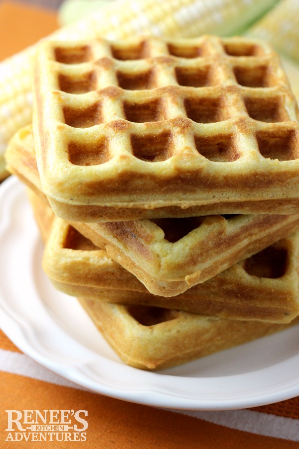 Cornbread Waffles with Pulled Pork Renee's Kitchen Adventures