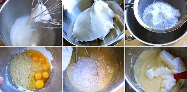 Bizcocho Genovés para tartas y brazos rellenos pasos 1-6