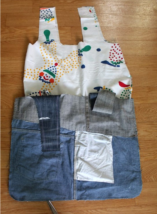 How to sew a bag for shopping of old jeans. Photos sewing instructions.