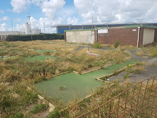 Abandoned Crazy Golf course at Starr Gate in Blackpool