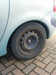 The Spare Tyre on the Car