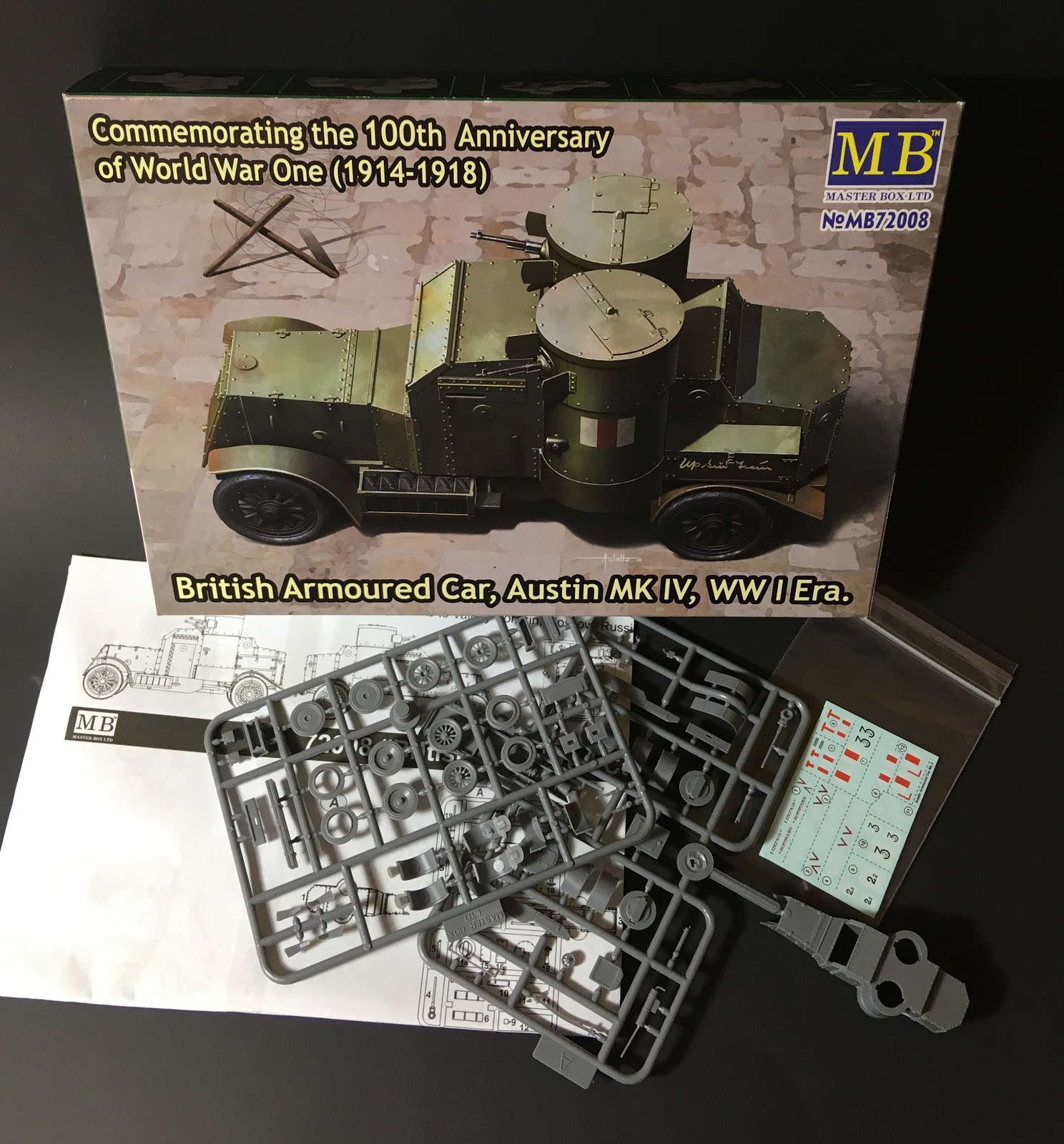 Details about   Master Box 72007 British Armoured Car Austin MK III WWI 1/72 scale 