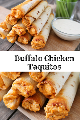Buffalo Chicken Taquitos - cooking