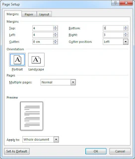 mengatur margin di ms word