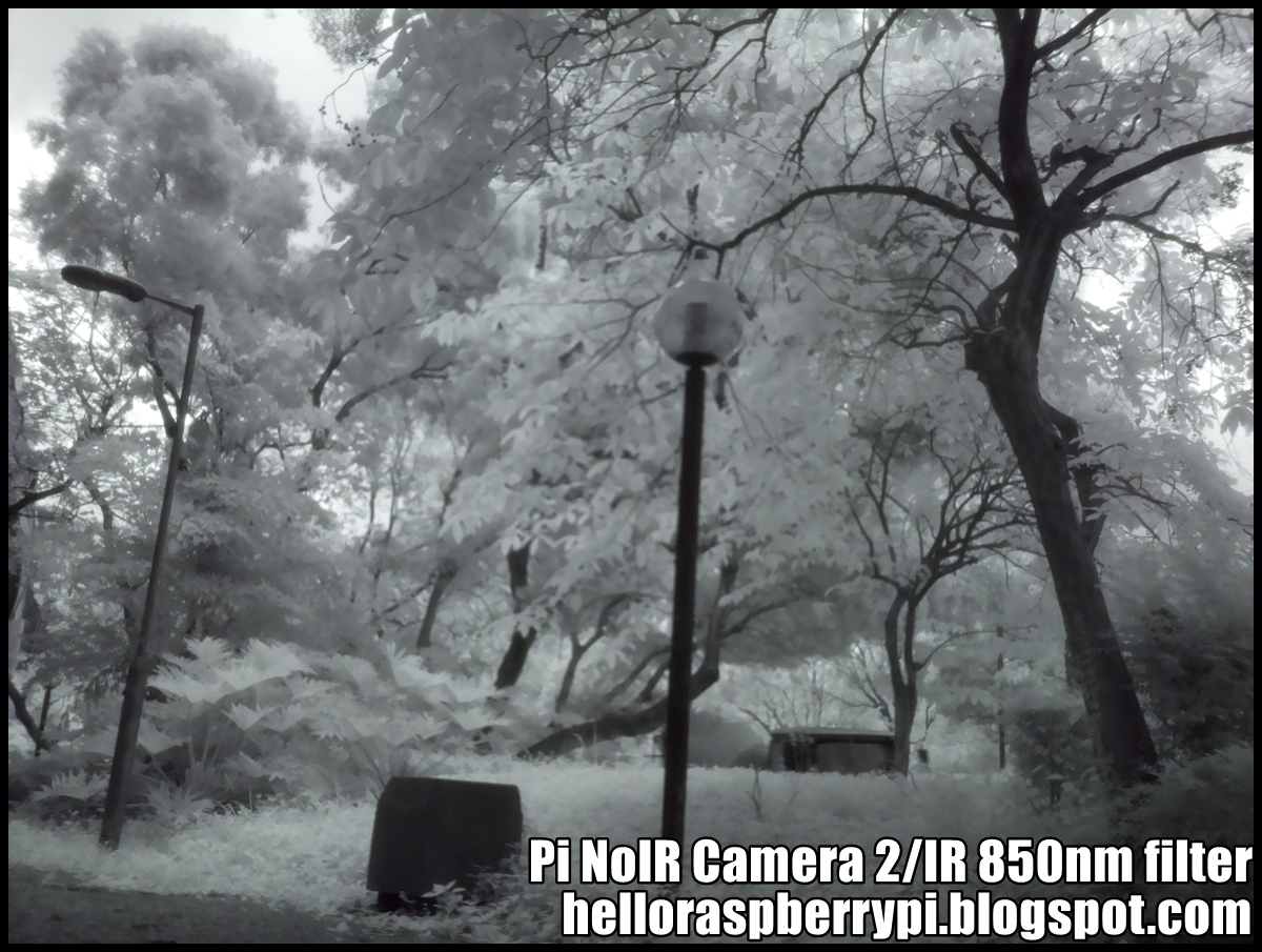Hello Raspberry Pi Filter test on Pi NoIR Camera 2, IR 680nm, 720nm