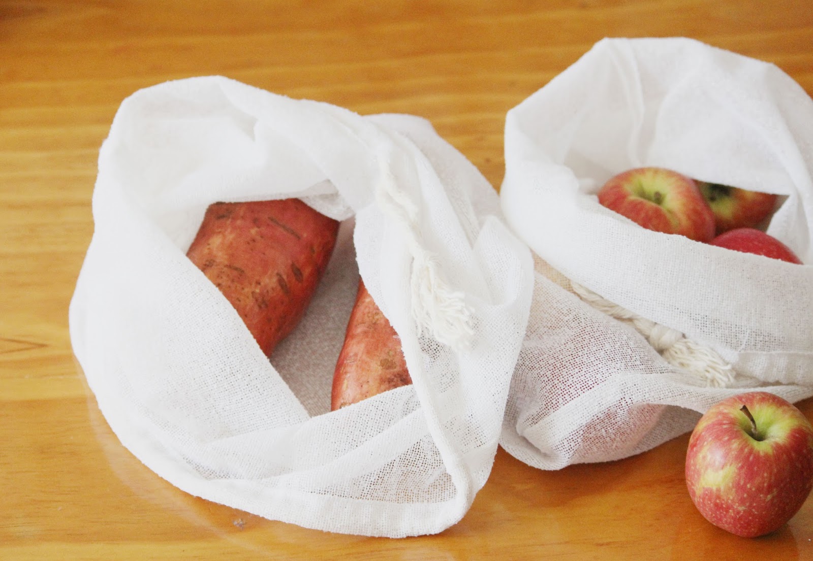 Just make something DIY 1 Fabric Produce Bags Simply Mardi