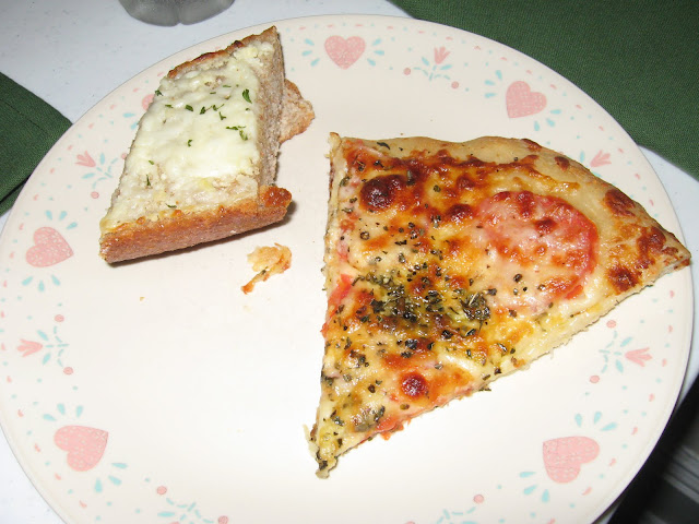 Pizza Caprese with Garlic Cheese Bread