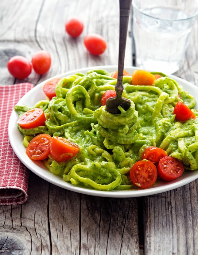 Creamy Avocado Pesto Zoodles Creamy Avocado Pesto Zoodles