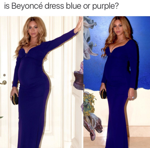 Blue or Purple: Beyonce's gown is causing confusion online