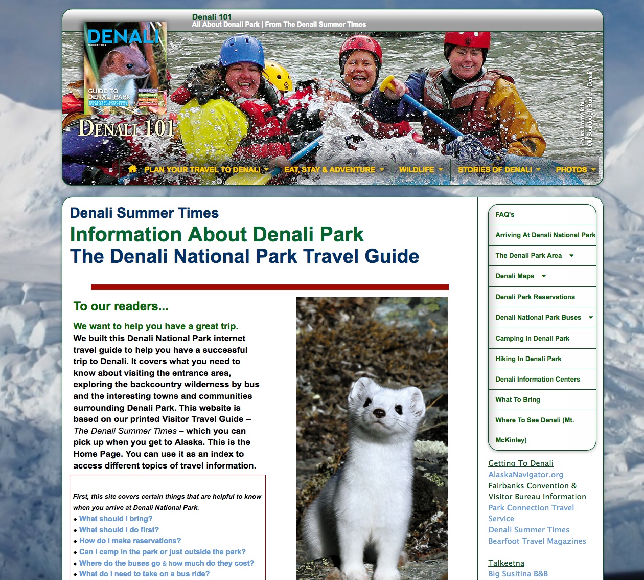 Denali Summer Times Site