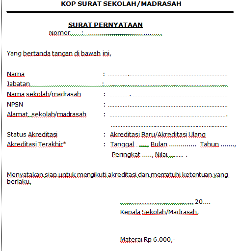 Contoh Surat Akreditasi Sekolah Guru Ilmu Sosial