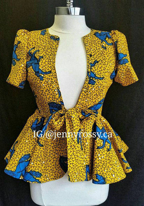 latest ankara peplum blouse
