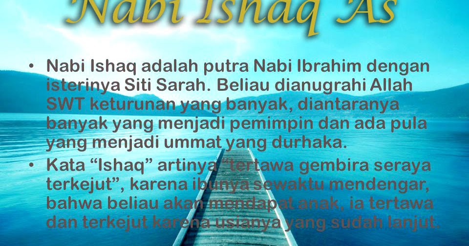 Sejarah Nabi Ishaq Dari Lahir Sampai Wafat Seputar Sejarah