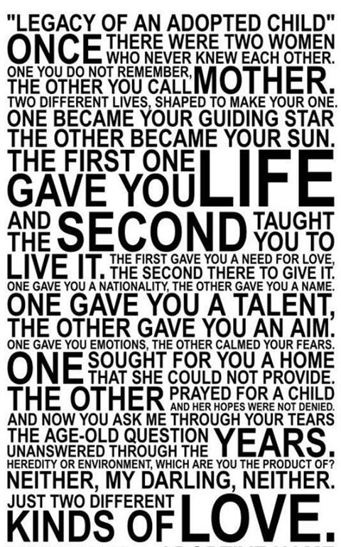 Growing through Adoption: Poem, Quotes, Comic - Things that I wanted to