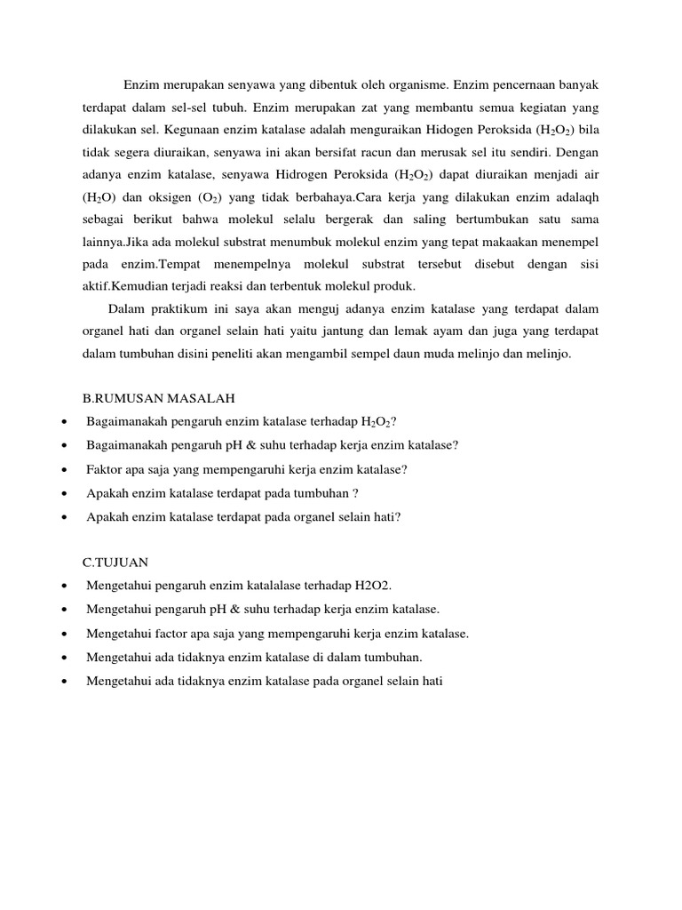 laporan praktikum enzim katalase wood scribd indo laporan praktikum enzim katalase wood scribd indo