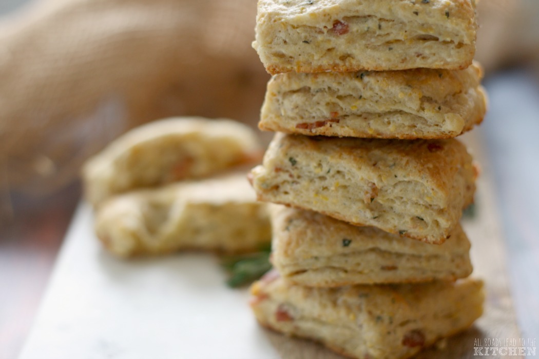 Bacon Rosemary Einkorn-Cornmeal Biscuits