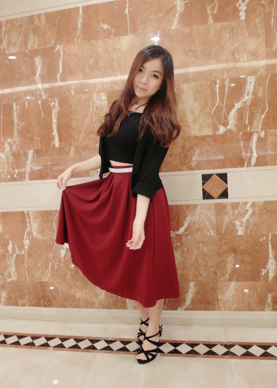 Styling Tips Midi Skirt Dinner Look Beauty and The Bear