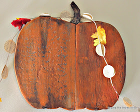 reclaimed wood pumpkin http://bec4-beyondthepicketfence.blogspot.com/2014/10/pumpkin-leftovers.html