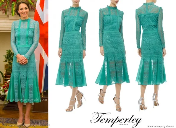 The Duchess wore Temperley London Desdemona dress from the Autumn 2016 Collection