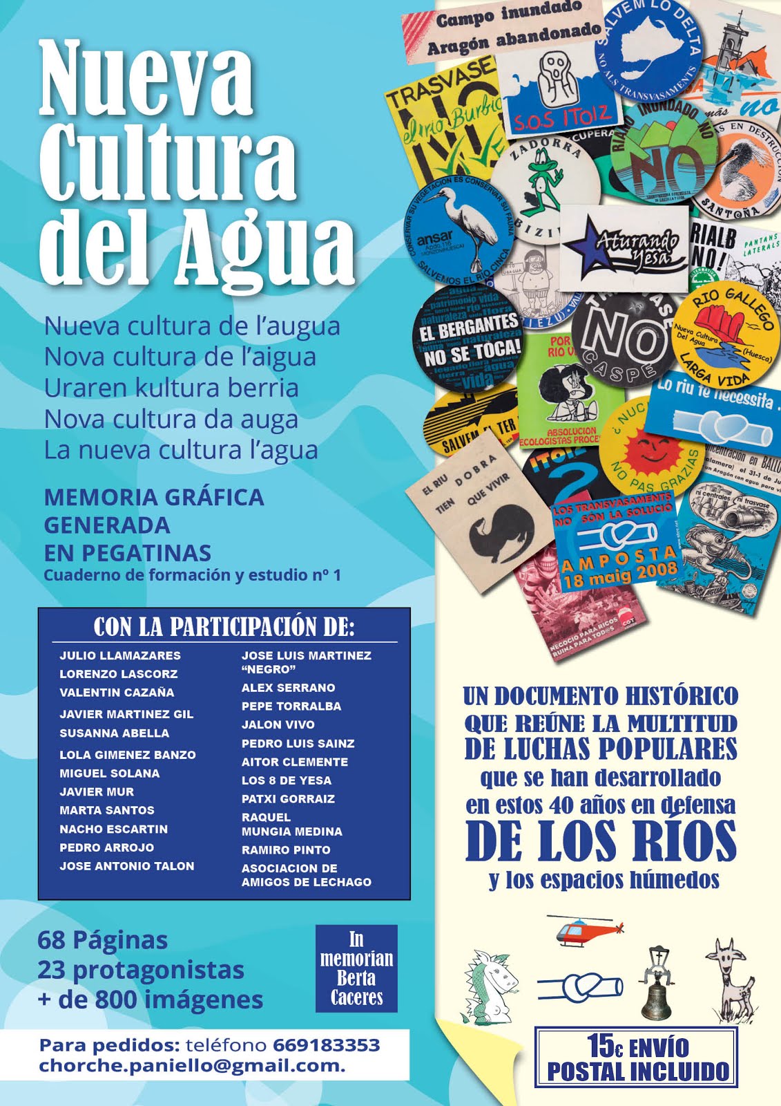 NUEVA CULTURA DEL AGUA - MEMORIA GRAFICA EN PEGATINAS