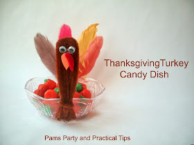Turkey crafts, Thanksgiving crafts, Candy Dish 