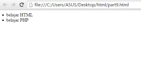Tutorial HTML Lengkap : Membuat List Pada HTML ~ bala-bala