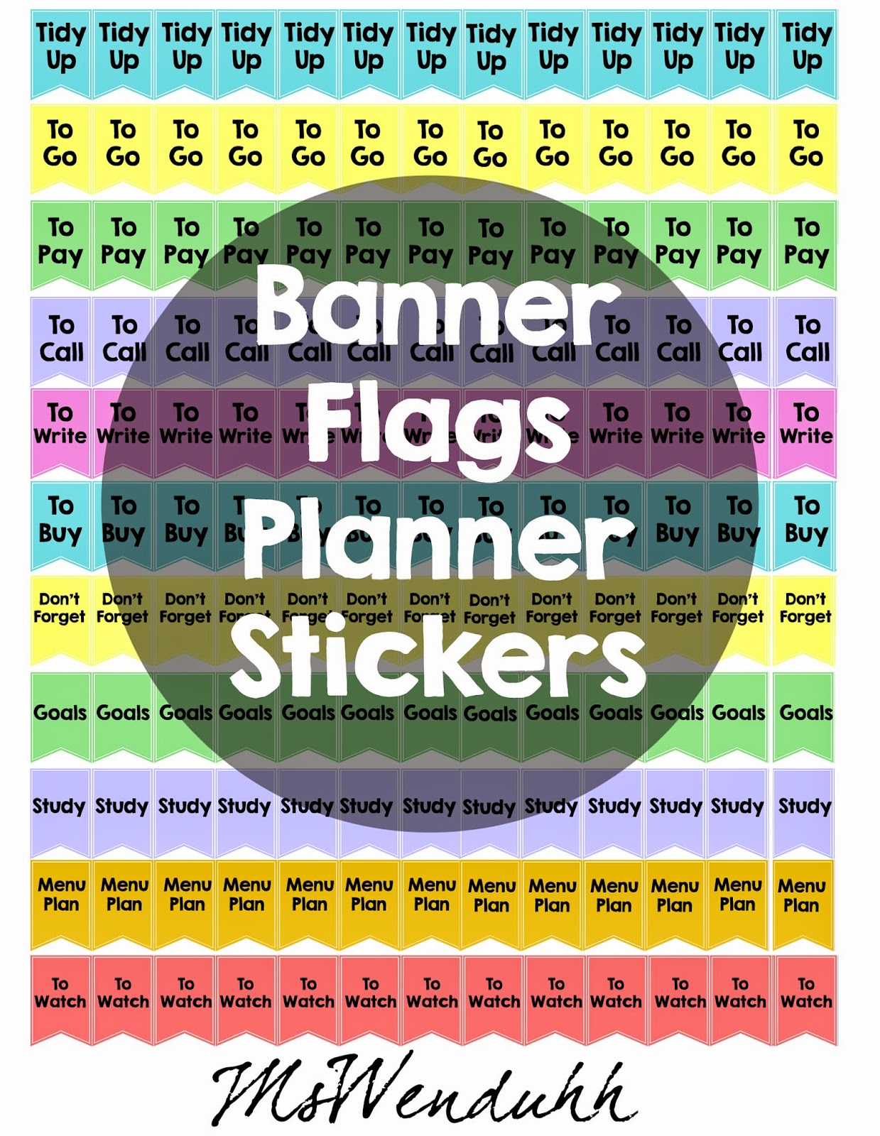 MsWenduhh Planning & Printable Free Printable Stickers