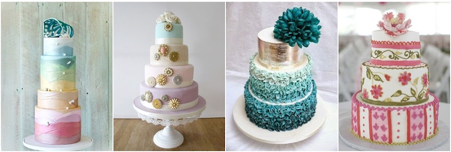 tartas de colores para bodas
