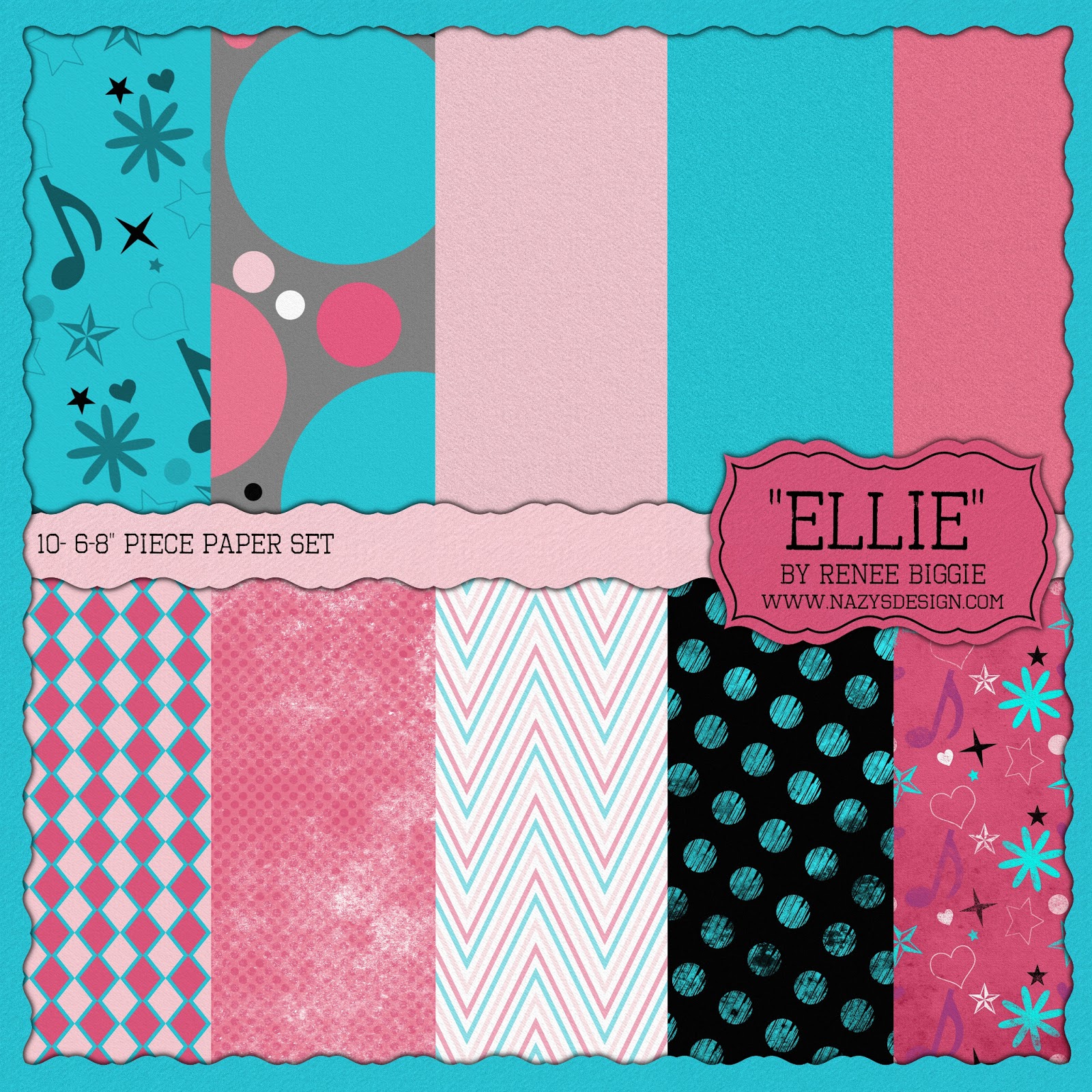 Nazy's Design "Ellie" Digital Scrapbook Kit ready for sale!