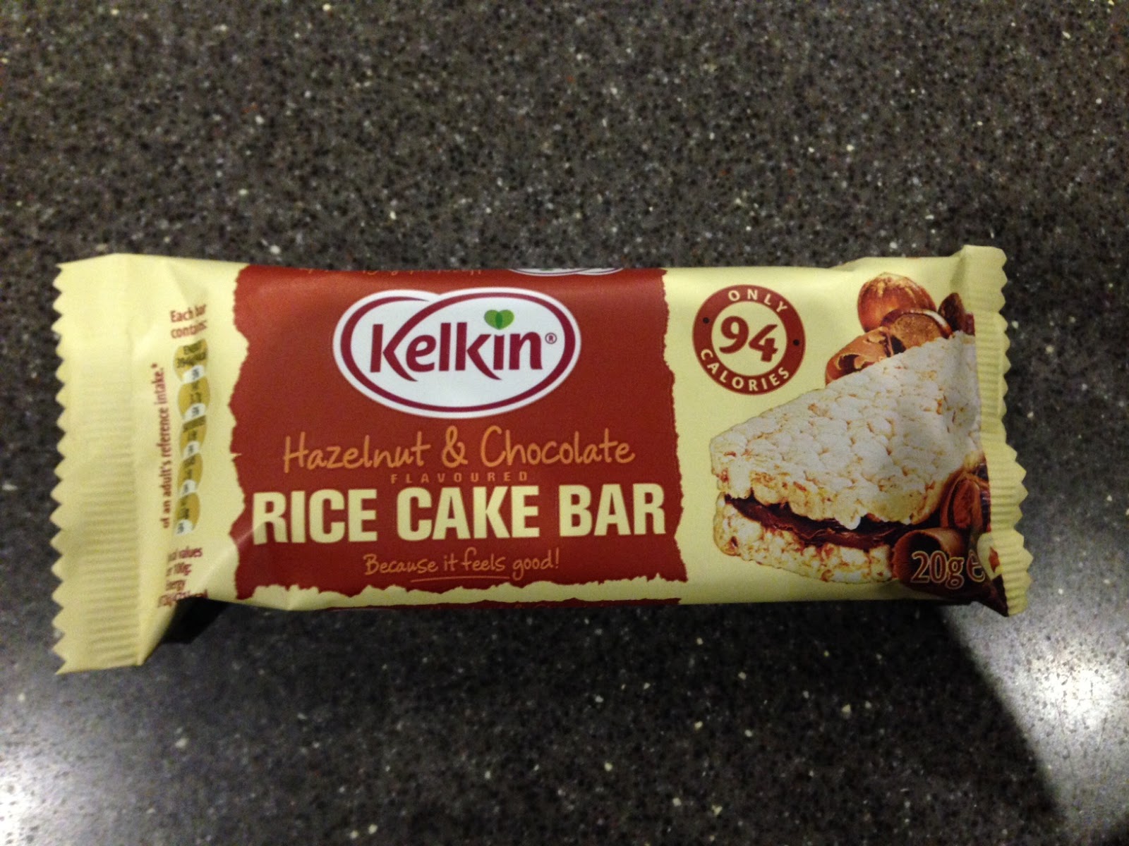Grain lady Kelkin Hazelnut and chocolate rice cake bar review