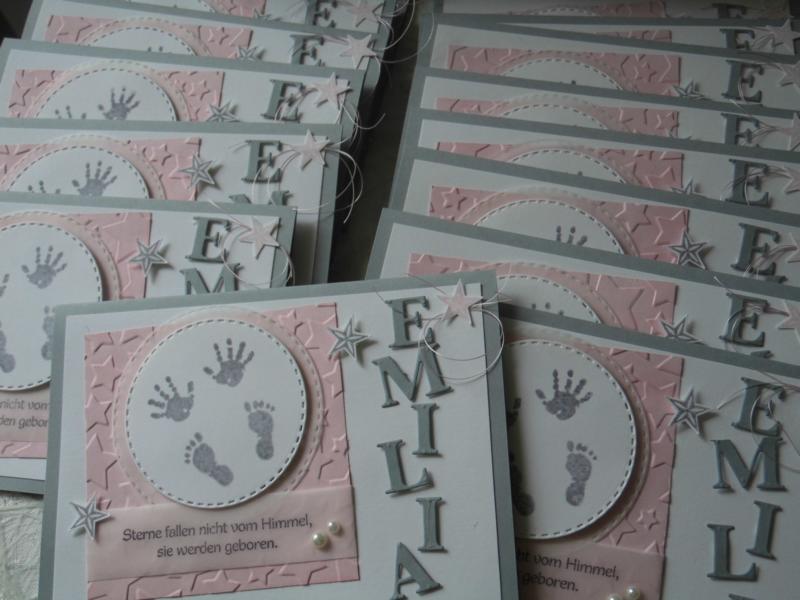 Kartenfenster Dankeskarte zur Geburt von Emilia