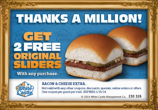 FREE IS MY LIFE: COUPON: 2 FREE Original White Castle Sliders with any ...