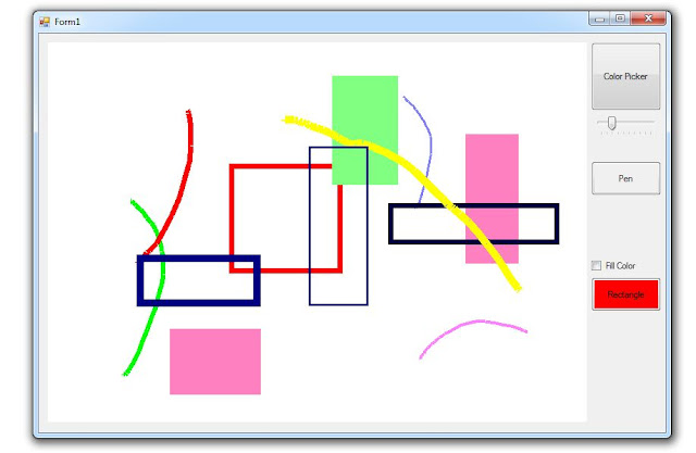 Develop Paint Application using basic Windows Form and C# Graphics codes